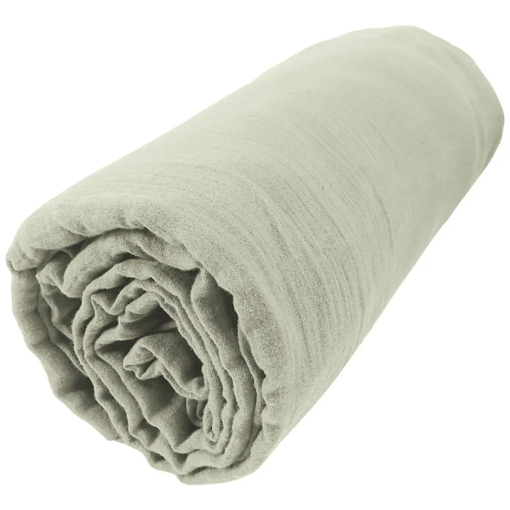 Drap housse 160x200 cm en Gaze de coton Vert d'eau>Housse De Rêve Clearance