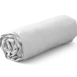 Linnea Drap housse 140x200 cm en percale lavée coton PERKAL blanc Saline bonnet 30 cm* Drap Housse|Drap Housse