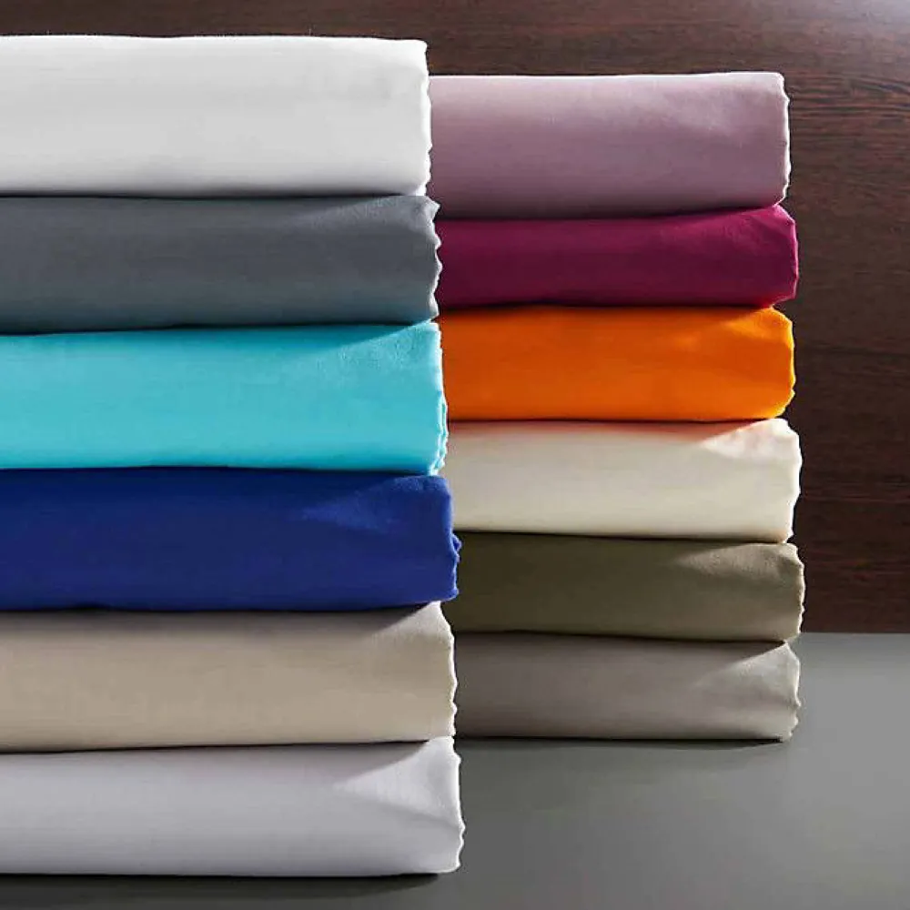 Drap plat 100% Coton / 57 fils/cm² - Prune - 180 x 290 cm pour lit 1 place>Univers Décor New
