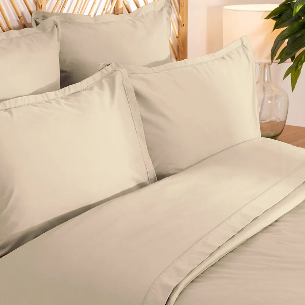 Drap plat - percale - beige lin - 240x290 cm - Atmosphera>Atmosphera Créateur D'Intérieur Clearance