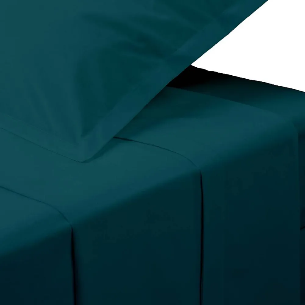 Atmosphera Créateur D'Intérieur Drap plat - percale - bleu - 180x290 cm - Atmosphera* Drap Plat