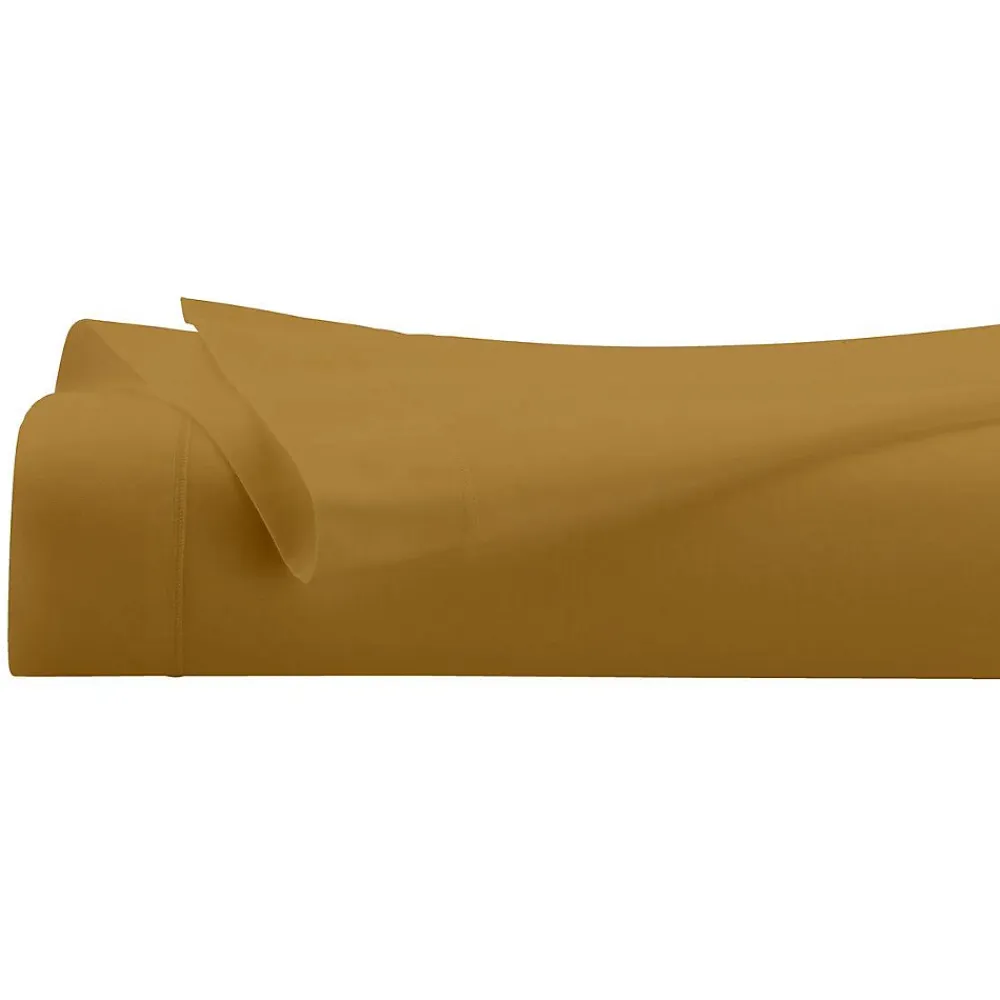 Atmosphera Créateur D'Intérieur Drap plat - percale - mordoré - 180x290 cm - Atmosphera* Drap Plat