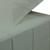 Drap plat - percale - vert - 240x290 cm - Atmosphera>Atmosphera Créateur D'Intérieur Outlet