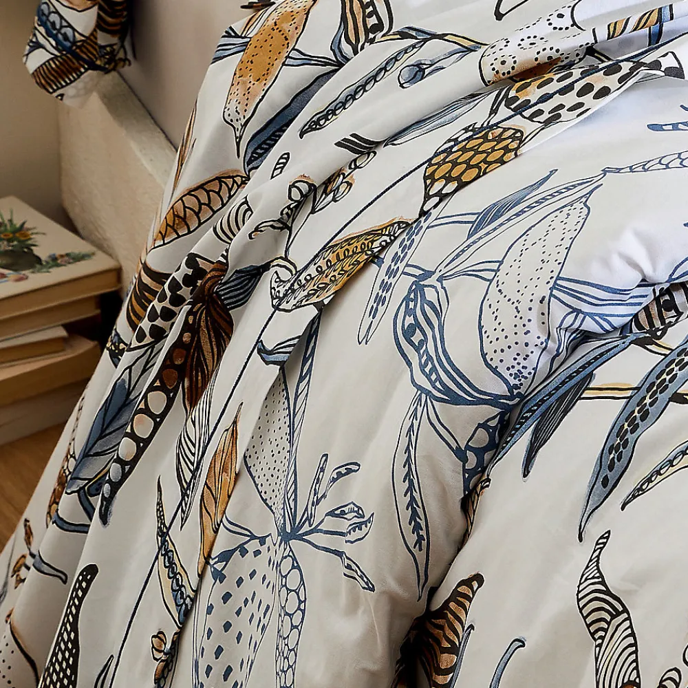 Tradilinge Drap plat aux fleurs exubérantes (240x310 cm - Blanc)* Drap Plat