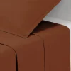 Drap plat Carina en coton 180x290cm rose terracotta - Atmosphera>Atmosphera Créateur D'Intérieur