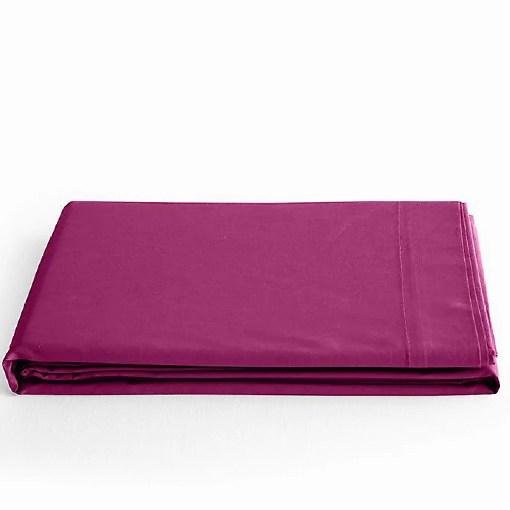 Coton Pur Drap plat Prémium 240 x 300 cm Magenta* Drap Plat
