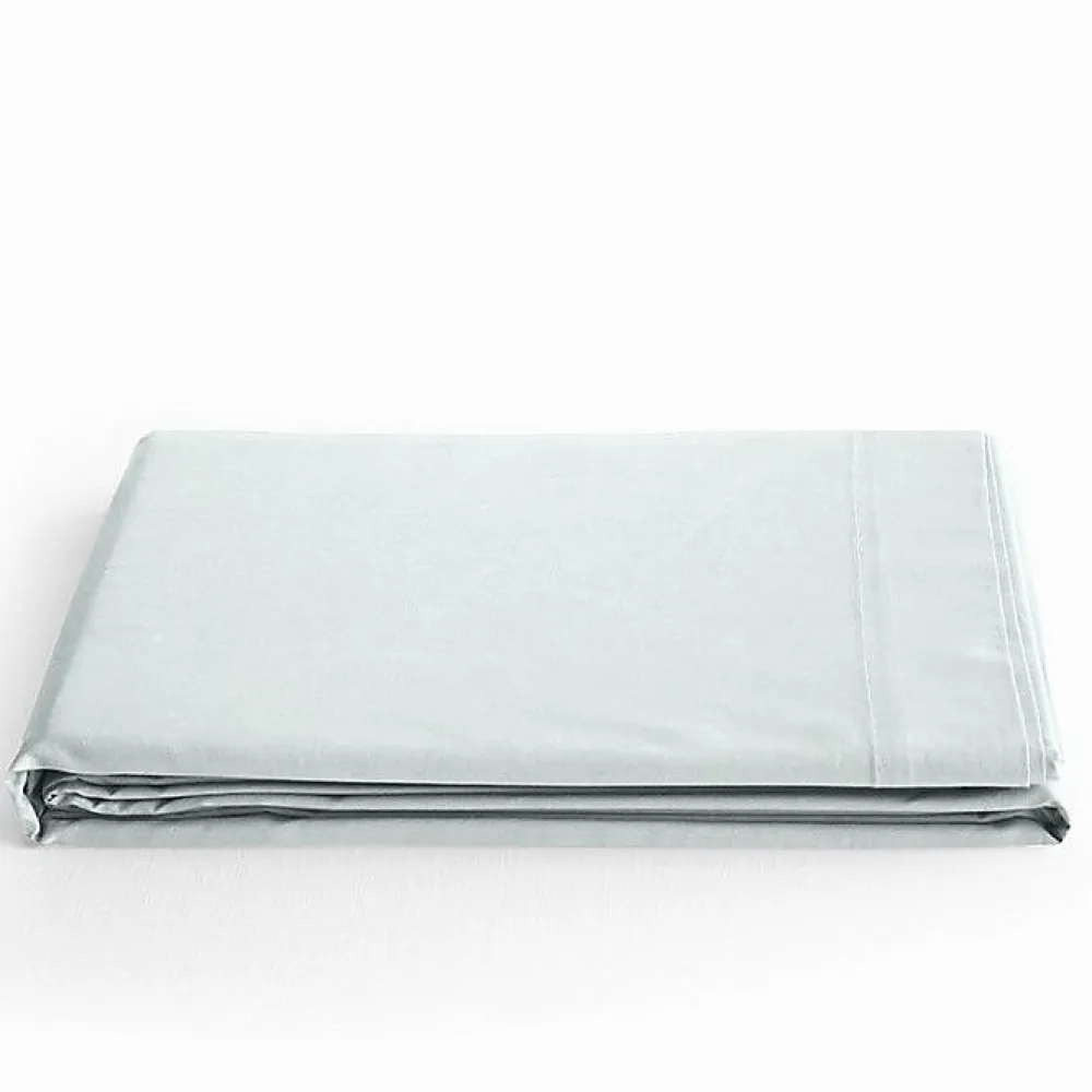 Drap plat Prémium 240 x 300 cm vert clair coton>Coton Pur Clearance