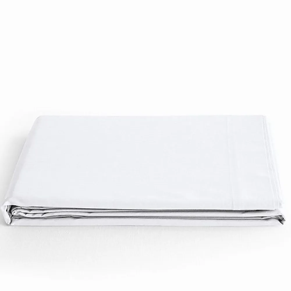 Drap plat Prémium 240 x 300 cm blanc 100% coton>Coton Pur Best