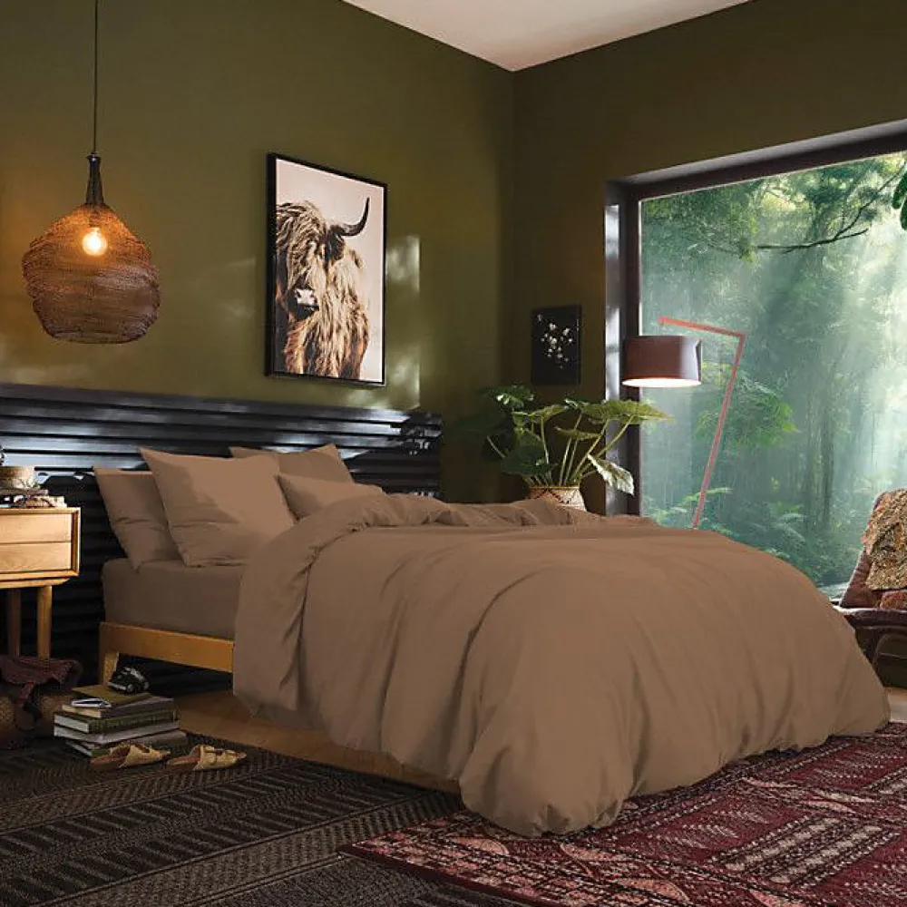 Coton Pur Drap plat Prémium 240 x 300 cm Taupe* Drap Plat