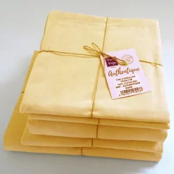 Tradilinge Drap plat en 100% coton biologique (240x300 cm - Jaune)* Drap Plat