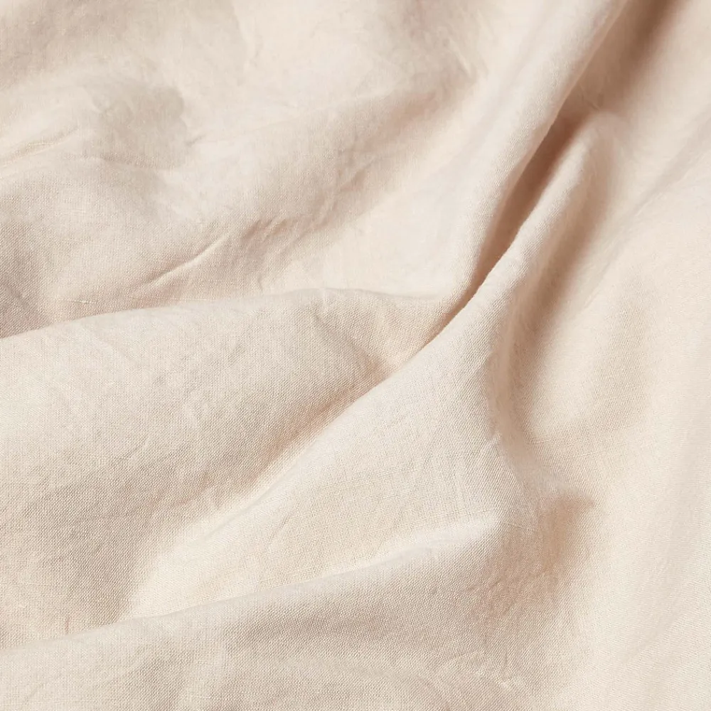 Homescapes Drap plat en lin lavé beige, 180x290 cm -* Drap Plat