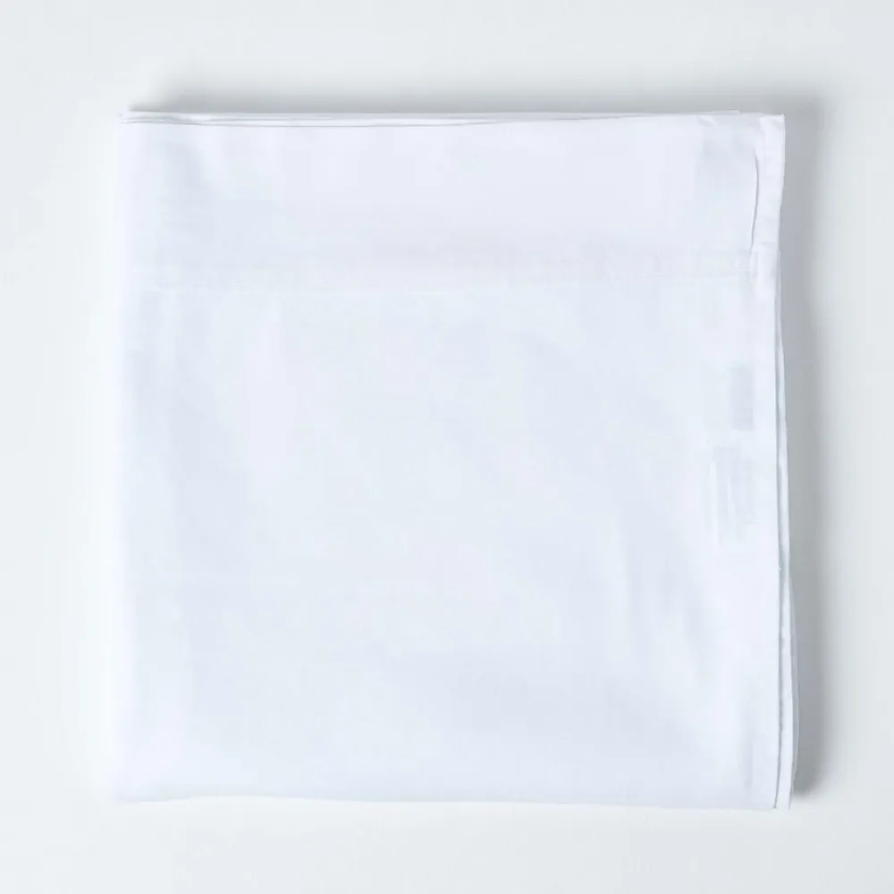 Homescapes Drap plat en lin lavé blanc, 240x275 cm -* Drap Plat