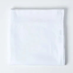 Homescapes Drap plat en lin lavé blanc, 275x275 cm -* Drap Plat