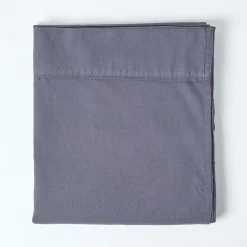 Homescapes Drap plat en lin lavé gris, 178x255 cm -* Drap Plat
