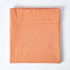 Drap plat en lin lavé orange, 240x300 cm ->Homescapes Clearance