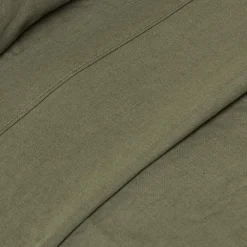 Drap plat en lin lavé vert mousse, 240x300 cm -><noscript><img width=
