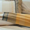 Drap plat en percale de coton au style ethnique chic (280x325 cm - Jaune)>Tradilinge Outlet