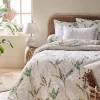 Tradilinge Drap plat en satin aux impressions exotiques (180x290 cm - Beige)* Drap Plat