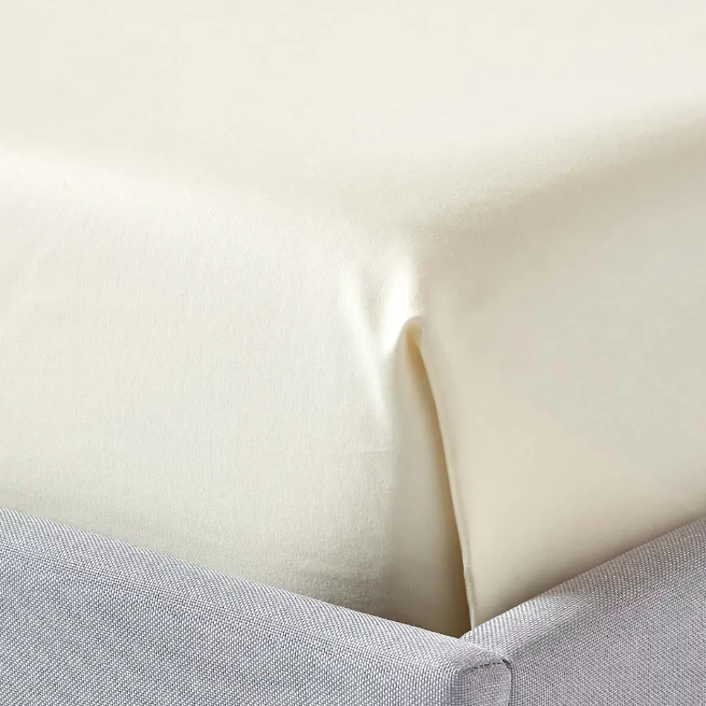Homescapes Drap plat en satin de coton égyptien 1000 fils ivoire, 180x290 cm -* Drap Plat