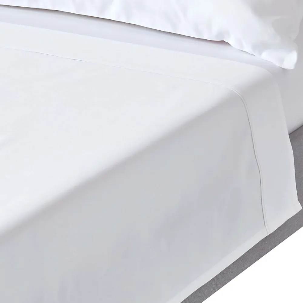 Homescapes Drap plat en satin de coton égyptien 1000 fils blanc, 180x290 cm -* Drap Plat