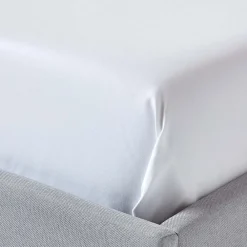 Homescapes Drap plat en satin de coton égyptien 1000 fils blanc, 180x290 cm -* Drap Plat