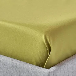 Homescapes Drap plat en satin de coton égyptien 1000 fils vert olive, 240x300 cm -* Drap Plat
