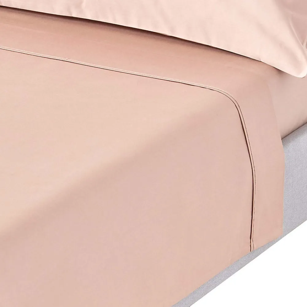 Drap plat en satin de coton égyptien 1000 fils taupe, 270x300 cm ->Homescapes Hot