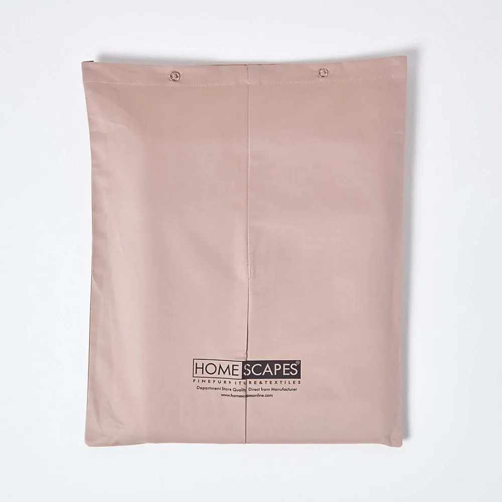 Drap plat en satin de coton égyptien 1000 fils taupe, 270x300 cm ->Homescapes Hot