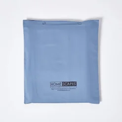 Homescapes Drap plat en satin de coton égyptien 1000 fils bleu, 270x300 cm -* Drap Plat