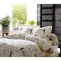 Drap plat faune et flore (240x310 cm - Ecru)>Tradilinge Discount