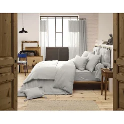 Drap plat "Gaïa" toutes dimensions "Gaze de Coton" - Gaïa Nuage - 240 x 300 cm pour lit 2 places>L'Effet Papillon