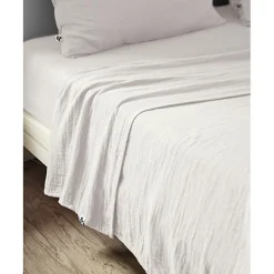 L'Effet Papillon Drap plat "Gaïa" toutes dimensions "Gaze de Coton" - Gaïa Chantilly - 270 x 300 cm pour lit King size* Drap Plat
