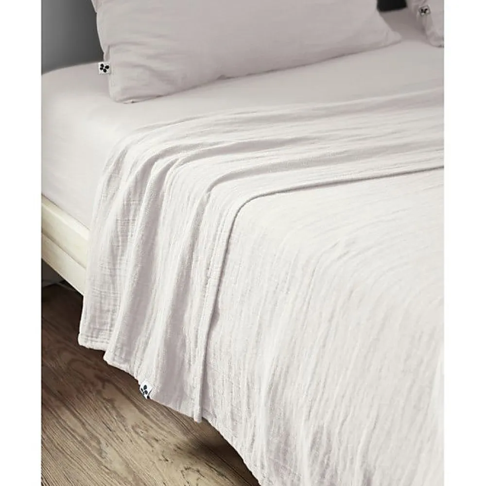 L'Effet Papillon Drap plat "Gaïa" toutes dimensions "Gaze de Coton" - Gaïa Chantilly - 270 x 300 cm pour lit King size* Drap Plat