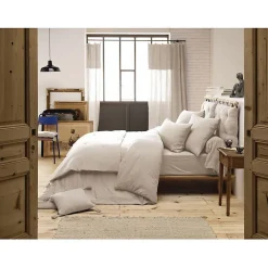 Drap plat "Gaïa" toutes dimensions "Gaze de Coton" - Gaïa Pampa - 270 x 300 cm pour lit King size>L'Effet Papillon Online