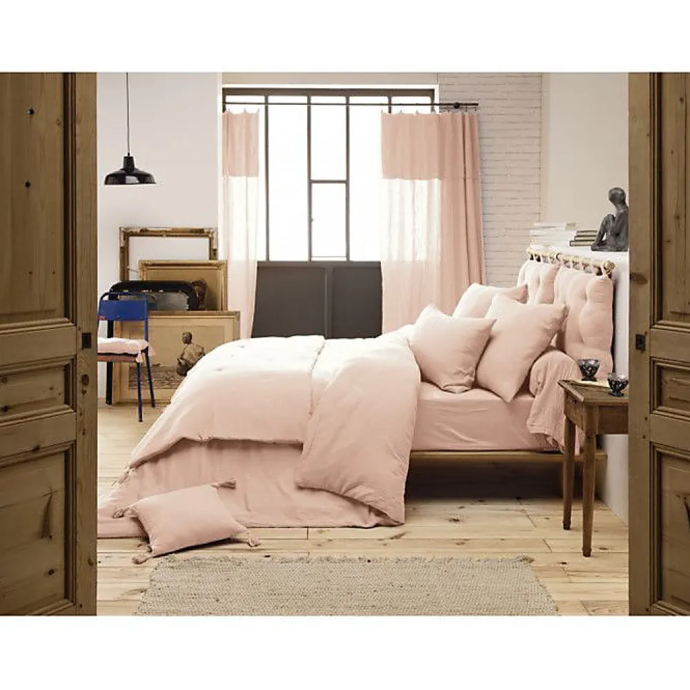 L'Effet Papillon Drap plat "Gaïa" toutes dimensions "Gaze de Coton" - Gaïa Guimauve - 240 x 300 cm pour lit 2 places* Drap Plat