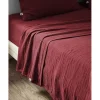 Drap plat "Gaïa" toutes dimensions "Gaze de Coton" - Gaïa Lie de Vin - 270 x 300 cm pour lit King size>L'Effet Papillon New
