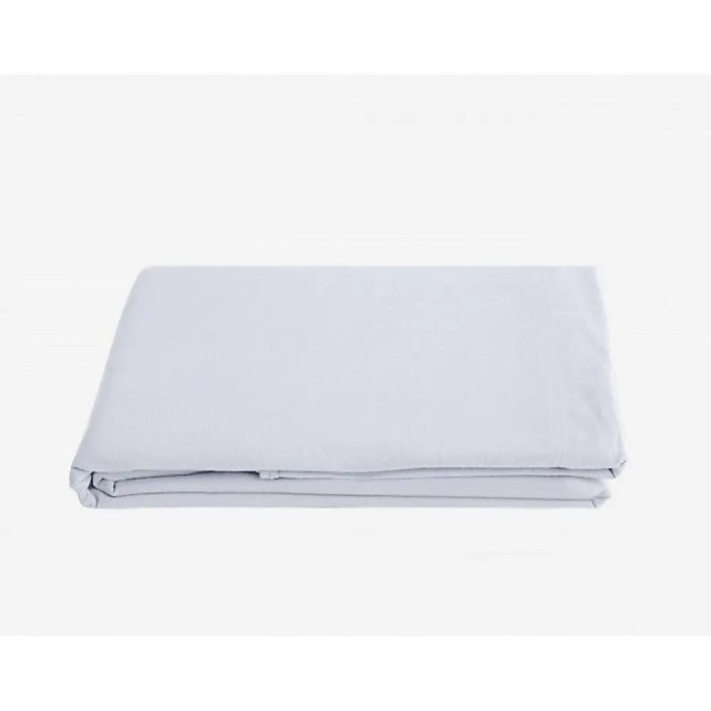 Vent Du Sud Drap plat Palace pur coton teint lavé, 63 fils/cm² - Palace Neige - 270 x 290 cm pour lit King Size* Drap Plat