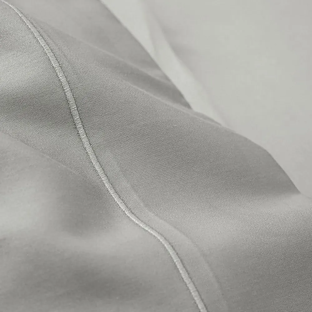 Coton Pur Drap plat percale de coton peigné "Julian" toutes dimensions - Julian Perle - 240 x 300 cm pour lit 2 places* Drap Plat
