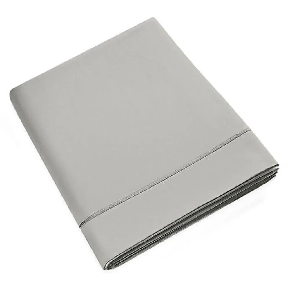 Coton Pur Drap plat percale de coton peigné "Julian" toutes dimensions - Julian Perle - 240 x 300 cm pour lit 2 places* Drap Plat