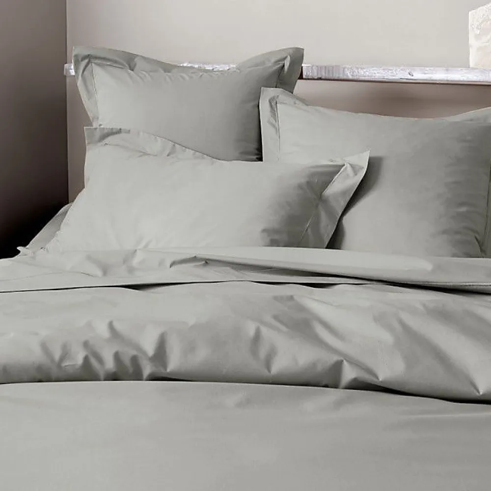 Drap plat percale de coton peigné "Julian" toutes dimensions - Julian Perle - 180 x 290 cm pour lit 1 place>Coton Pur Discount