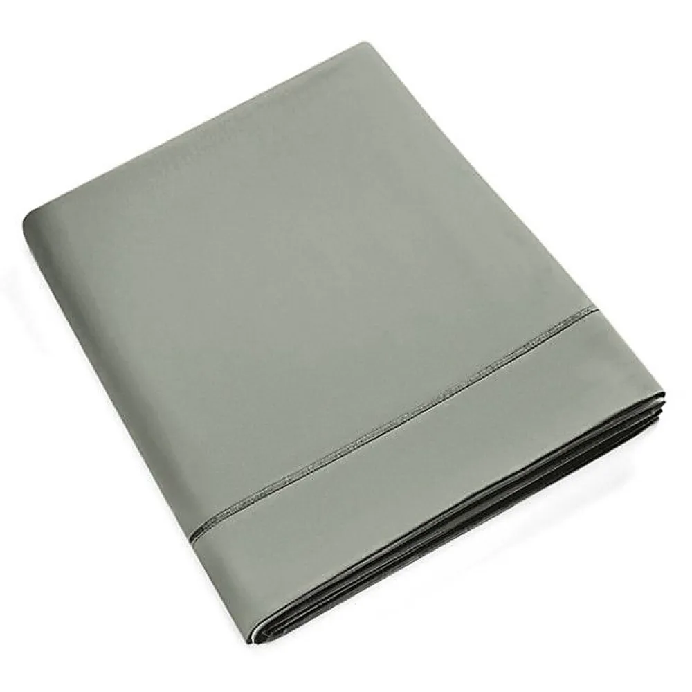 Drap plat percale de coton peigné "Julian" toutes dimensions - Julian Ardoise - 240 x 300 cm pour lit 2 places>Coton Pur Hot