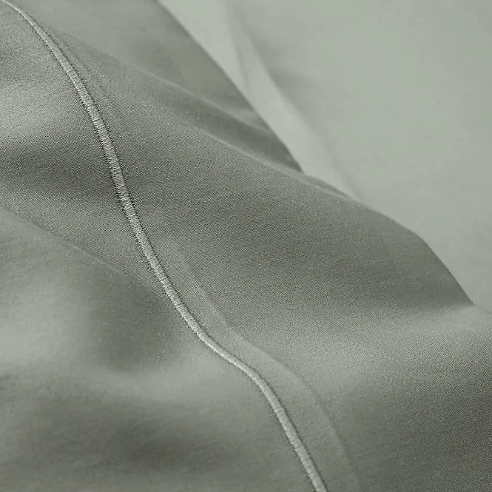 Drap plat percale de coton peigné "Julian" toutes dimensions - Julian Ardoise - 240 x 300 cm pour lit 2 places>Coton Pur Hot