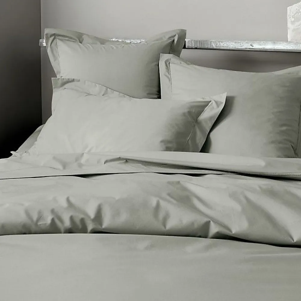 Drap plat percale de coton peigné "Julian" toutes dimensions - Julian Ardoise - 240 x 300 cm pour lit 2 places>Coton Pur Hot