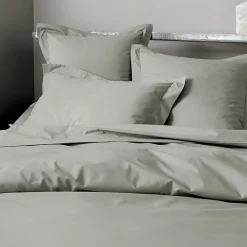 Coton Pur Drap plat percale de coton peigné "Julian" toutes dimensions - Julian Ardoise - 180 x 290 cm pour lit 1 place* Drap Plat