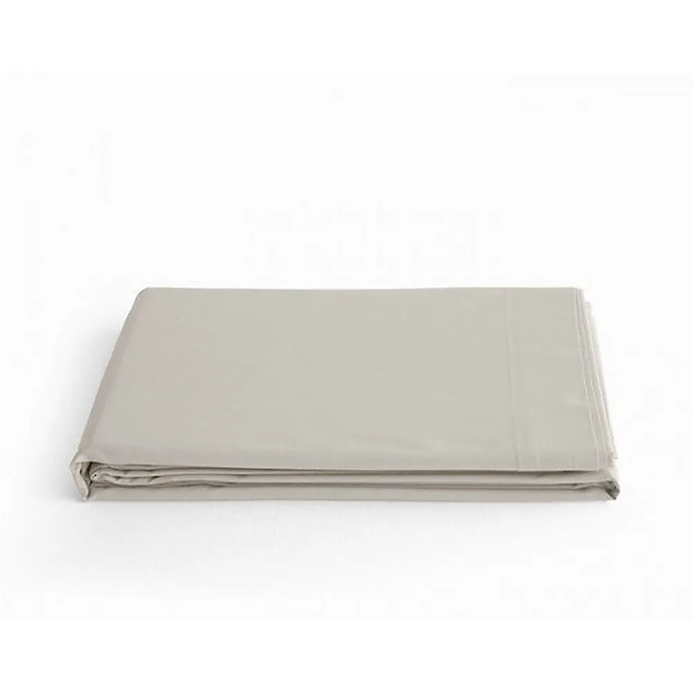 Vent Du Sud Drap plat percale pur coton peigné longues fibres 80 fils/cm² - Naturel - 270 x 300 cm pour lit King size* Drap Plat