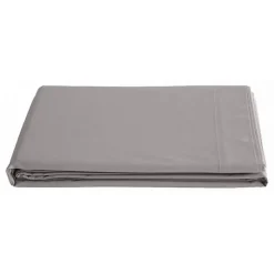 Drap plat percale pur coton peigné longues fibres 80 fils/cm² - Cendre - 270 x 300 cm pour lit King size>Vent Du Sud Online