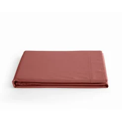 Drap plat percale pur coton peigné longues fibres 80 fils/cm² - Pêche - 180 x 290 cm pour lit 1 place>Vent Du Sud Discount