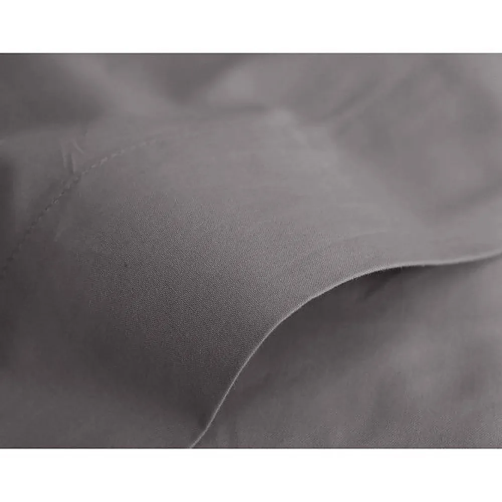 Drap plat percale pur coton peigné longues fibres 80 fils/cm² - Ardoise - 240 x 300 cm pour lit 2 places>Vent Du Sud Best