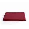 Vent Du Sud Drap plat percale pur coton peigné longues fibres 80 fils/cm² - Carmin - 270 x 300 cm pour lit King size* Drap Plat