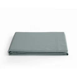 Vent Du Sud Drap plat percale pur coton peigné longues fibres 80 fils/cm² - Lichen - 270 x 300 cm pour lit King size* Drap Plat